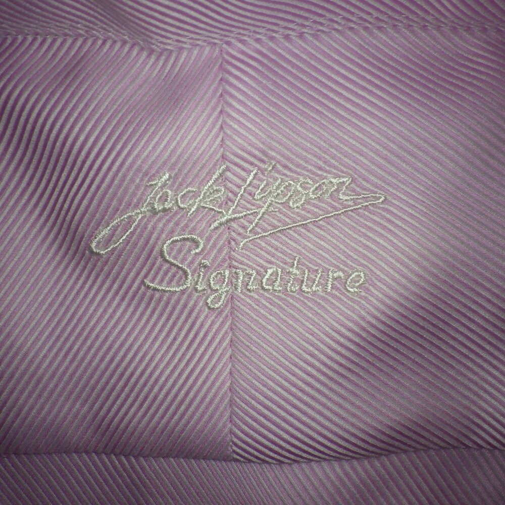 Jack Lipson Signature Men's Long Sleeve Dress Shirt Size L/18.5 Pink Dressy New - Picture 7 of 12